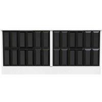 Welcome Furniture Ready Assembled New York 4 Drawer Bed Box In Deep Black & White
