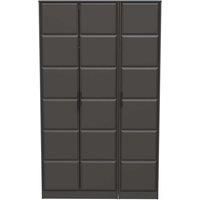 Welcome Furniture Ready Assembled New York Tall Triple Plain Wardrobe In Graphite