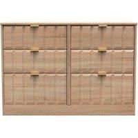 Welcome Furniture Ready Assembled New York 6 Drawer Midi Chest In Bardolino Oak