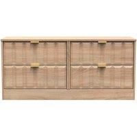 Welcome Furniture Ready Assembled New York 4 Drawer Bed Box In Bardolino Oak