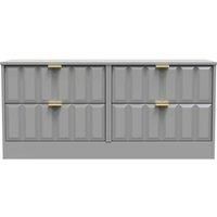 Welcome Furniture Ready Assembled New York 4 Drawer Bed Box In Dusk Grey