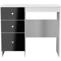 Welcome Furniture Ready Assembled Yarmouth Vanity In Black Gloss & White