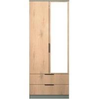 Welcome Furniture Ready Assembled Java 2 Drawer Double Mirror Wardrobe