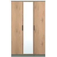 Welcome Furniture Ready Assembled Java Triple Mirror Wardrobe