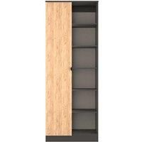 Welcome Furniture Ready Assembled Bora 1 Door Open Shelf Double Wardrobe