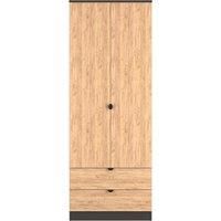 Welcome Furniture Ready Assembled Bora 2 Drawer Double Wardrobe
