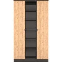 Welcome Furniture Ready Assembled Bora 2 Door Open Shelf Triple Wardrobe