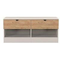Welcome Furniture Ready Assembled Bora 2 Drawer Openshelf Bed Box, Cream