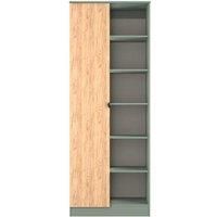 Welcome Furniture Ready Assembled Bora 1 Door Open Shelf Double Wardrobe