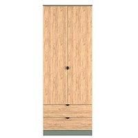Welcome Furniture Ready Assembled Bora 2 Drawer Double Wardrobe