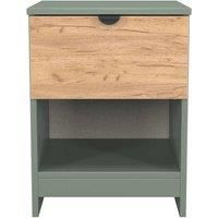 Welcome Furniture Ready Assembled Bora 1 Drawer Open Shelf Bedside Cabinet