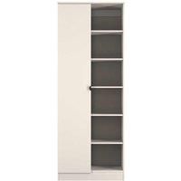 Welcome Furniture Ready Assembled Bora 1 Door Open Shelf Double Wardrobe