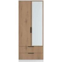 Welcome Furniture Ready Assembled Java 2 Drawer Double Mirror Wardrobe