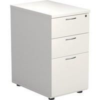 TC Group Essentials 3-Drawer Desk Pedestal White 404mm x 800mm x 730mm (548TT)