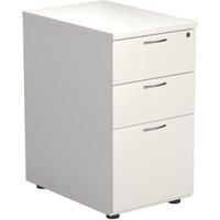 TC Group Essentials 3-Drawer Desk Pedestal White 404mm x 600mm x 730mm (246TT)