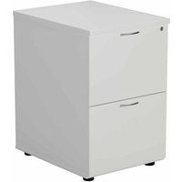 White 2 Drawer Filing Cabinet HxWxD 710x464x600mm