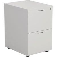 White 2 Drawer Filing Cabinet HxWxD 710x464x600mm