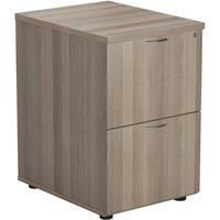 TC Office Deluxe 2 Drawer Filing Cabinet A4 Height 710mm, Grey Oak Effect