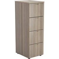 TC Office Deluxe 4 Drawer Filing Cabinet A4 Height 1365mm - Color: Grey Oak Effect
