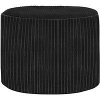 Hippo Relaxing Footstool Cube Bean Bag | Home Furniture Living Room | Lightweight Soft & Comfy | Jumbo Cord Square Foot Rest Pouffe Beanbags (Black)