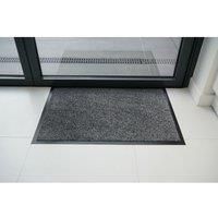 Serdim Rugs Non Slip Dirt Rubber Edged Barrier Mats, Silver Grey, 50 x 80 cm(1/'8" x 2/'7")