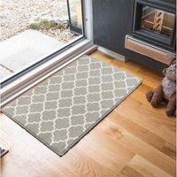 Serdim Rugs Trellis Anti Slip Doormats Grey 50X80 Cm