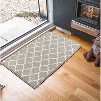 Serdim Rugs Trellis Anti Slip Doormats Grey 120X160 Cm