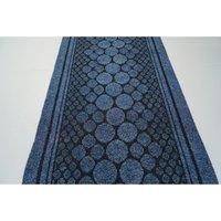 Serdim Rugs Anti-Slip Hard Wearing Rubber Back Entrance Pebbles Design Mats - Stair Runners, Blue, Length: 10 ft(304.8cm)