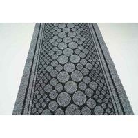 Serdim Rugs Anti-Slip Hard Wearing Rubber Back Entrance Pebbles Design Mats - Stair Runners, Grey, Length: 10 ft(304.8cm)