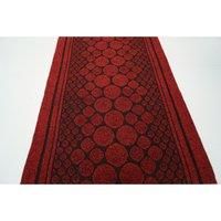 Serdim Rugs Anti-Slip Hard Wearing Rubber Back Entrance Pebbles Design Mats - Stair Runners, Red, Length: 10 ft(304.8cm)