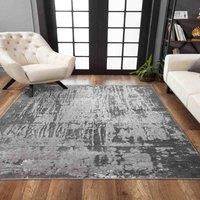 Serdim Rugs Serenity Modern Abstract Abrasion Contemporary Area Rugs, polyester, Grey, 120x170cm(4/'x5/'6)