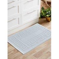 Serdim Rugs Greek Key Anti Slip 9Mm Mats Silver 120X160 Cm