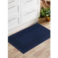 Serdim Rugs Greek Key Anti Slip 9Mm Mats Navy 120X160 Cm