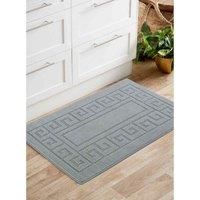 Serdim Rugs Greek Key Anti Slip 9Mm Mats Dark Grey 120X160 Cm