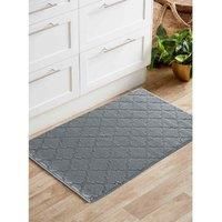 Serdim Rugs Trellis Anti Slip 9Mm Mats Dark Grey 120X160 Cm