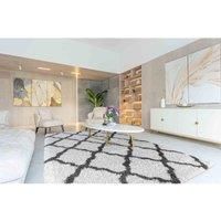 Shaggy Rugs Trellis Bold Moroccan Berber Living Room