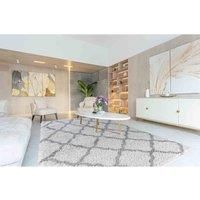Shaggy Rugs Trellis Bold Moroccan Berber Living Room