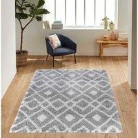 Shaggy Rugs Moroccan Berber Living Room Distorted Checkered Design