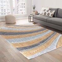 Serdim Rugs California Waves Shaggy Rugs 60 X 220cm Ochre