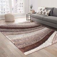 Serdim Rugs California Waves Shaggy Rugs 60 X 220cm Bronze