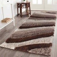 Serdim Rugs California Waves Shaggy Rugs 80 X 150cm Bronze