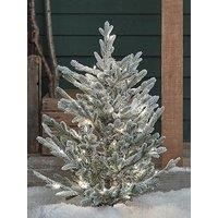 Lights4Fun 3Ft Dual Colour Led Snowy Outdoor Christmas Tree Stake