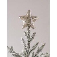 Lights4Fun 12Cm Star Shaped Glass Tree Topper