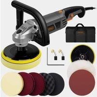 VonHaus Car Polisher Rotary Sander / Polishing Machine Set 1200W Variable Speed