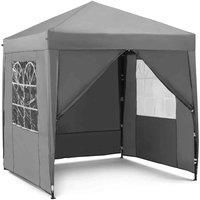 VonHaus 2M X 2M Pop up Gazebo - Grey - Outdoor Gazebo / Waterproof Cover