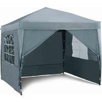 VonHaus 2.5M X2.5M Pop up Gazebo - Grey - Includes Weights & Carry Case