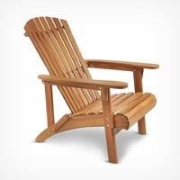 VonHaus Adirondack Chair - Outdoor Garden Furniture made from Acacia Hardwood with Oiled Finish
