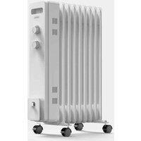 VonHaus Oil Filled Radiator - 2000W 9 Fin Electric Portable Heater - White