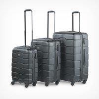 VonHaus 3-piece ABS Luggage Set - Black