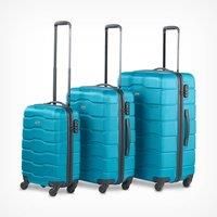 VonHaus 3-piece ABS Luggage Set - Teal